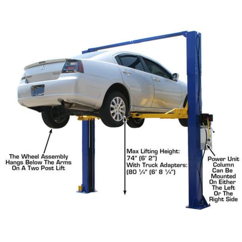 Atlas Automotive Equipment 9KOHX Overhead 2-Post Lift 9,000 lb. Capacity ATEXH-9KOHX-FPD