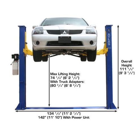 Atlas Automotive Equipment 9KBPX Baseplate 2-Post Lift 9,000 lb. Capacity ATEXH-9KBPX-FPD
