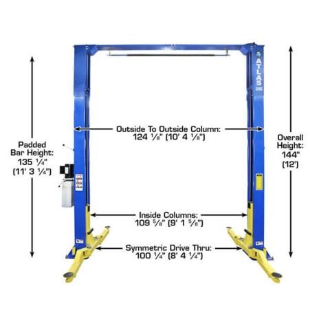 Atlas Automotive Equipment PRO-9D Overhead 2-Post Lift 9,000 lb. Capacity ATEXH-PRO-9D-FPD
