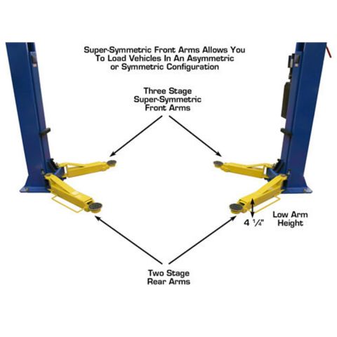 Atlas Automotive Equipment 9OHSC Overhead 2-Post Lift 9,000 lb. Capacity ATEATTD-9OHSC-SS-FPD