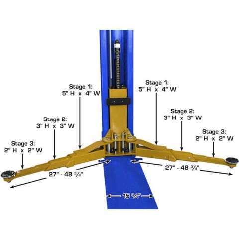 Atlas Automotive Equipment Platinum PVL9BP ALI Certified Baseplate 2-Post Lift 9,000 lb. Capacity ATEAP-PVL9BP-FPD